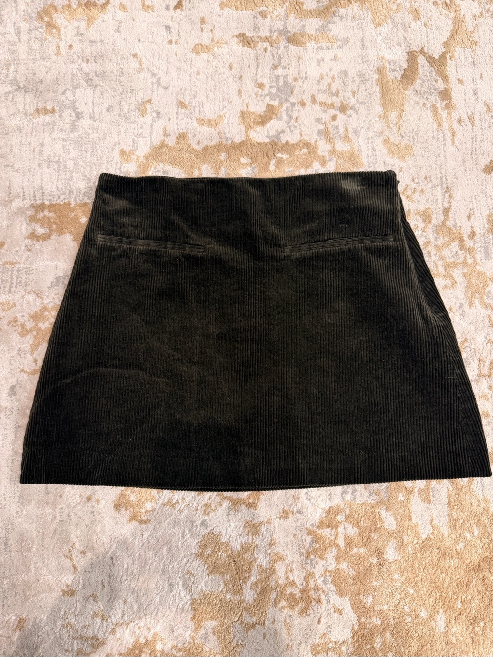 Zara Dark Green Corduroy Mini Skirt